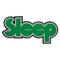 SLEEP LOGO SMALL GREEN STICKER